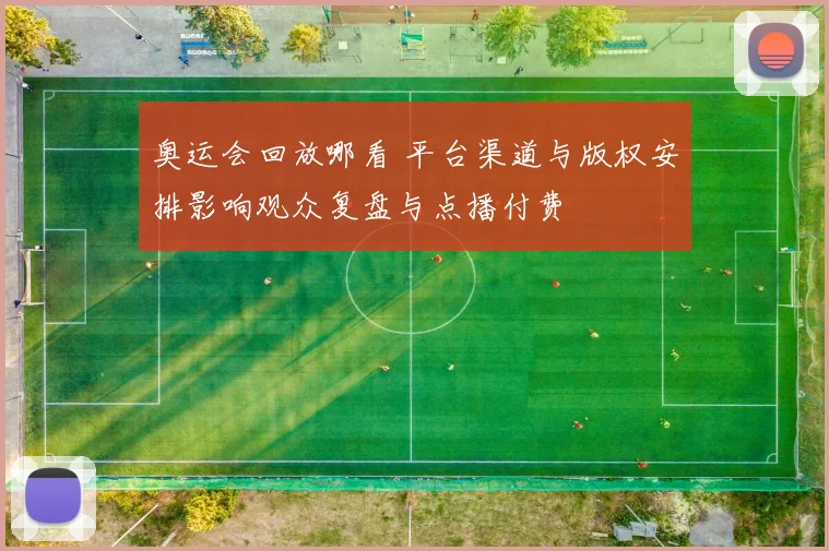 奥运会回放哪看 平台渠道与版权安排影响观众复盘与点播付费